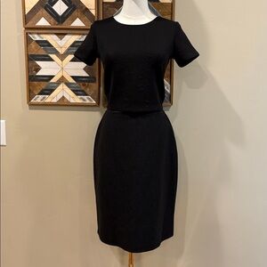 Vintage Ralph Lauren Felted Wool Skirt Dark Grey 6 *As-Is*